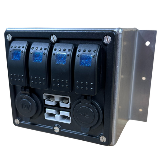 4 Way Illuminated Switch Panel with Accessories