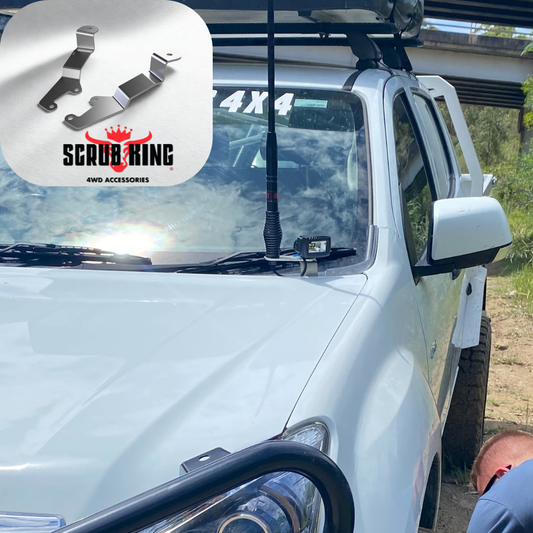 2012-2020 Isuzu D-MAX Bonnet Hinge Ditch Light Bracket Pair