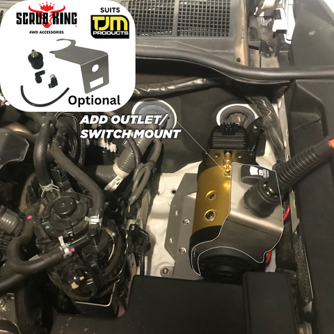 2015-2025 N80 Toyota Hilux TJM Onboard Air Compressor Mount (Engine Bay)