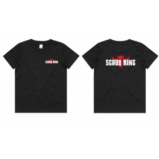 Scrub King Logo Kids Black T-Shirt