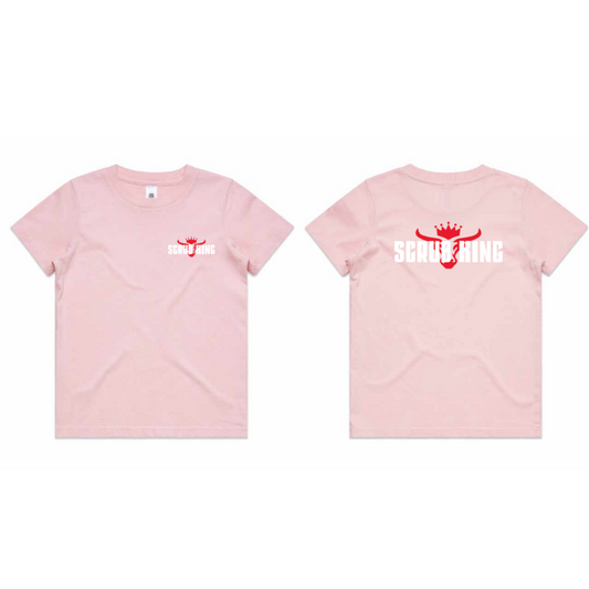 Scrub King Logo Kids Pink T-Shirt